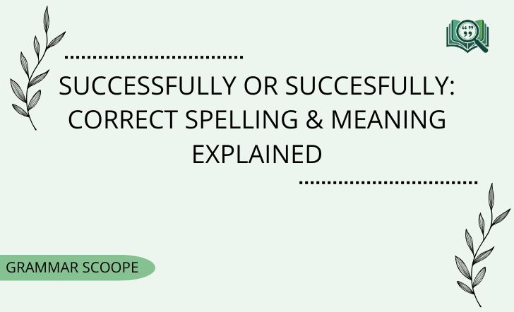 Successfully or Succesfully: Correct Spelling & Meaning Explained