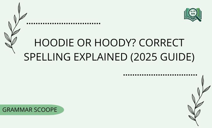 Hoodie or Hoody? Correct Spelling Explained (2025 Guide)