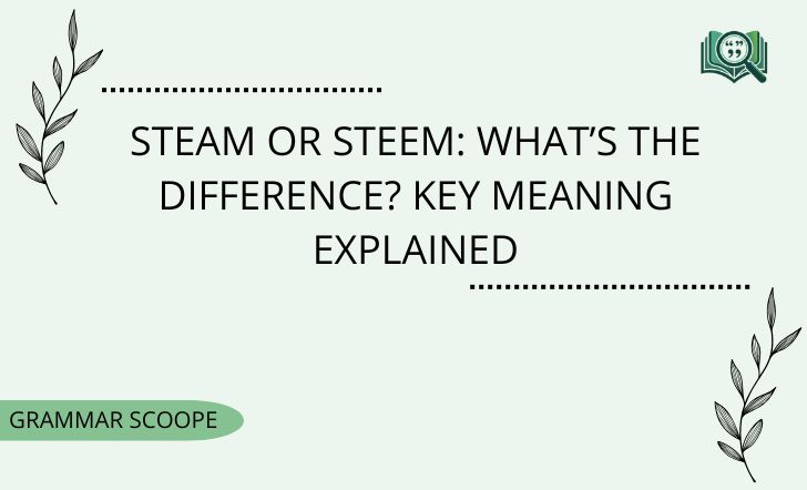 Steam or Steem What’s The Difference Key Meaning Explained