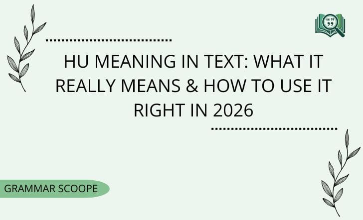 HU Meaning in Text What It Really Means & How To Use It Right in 2026