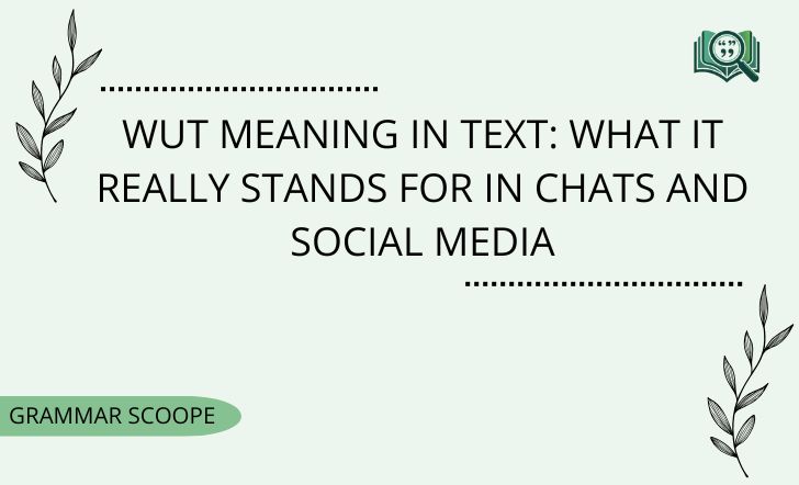 Wut Meaning in Text: What It Really Stands For in Chats and Social Media