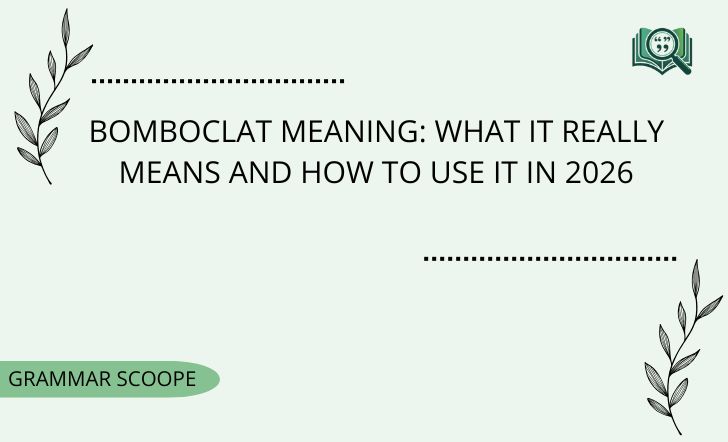 Bomboclat Meaning: What It Really Means And How To Use It In 2026