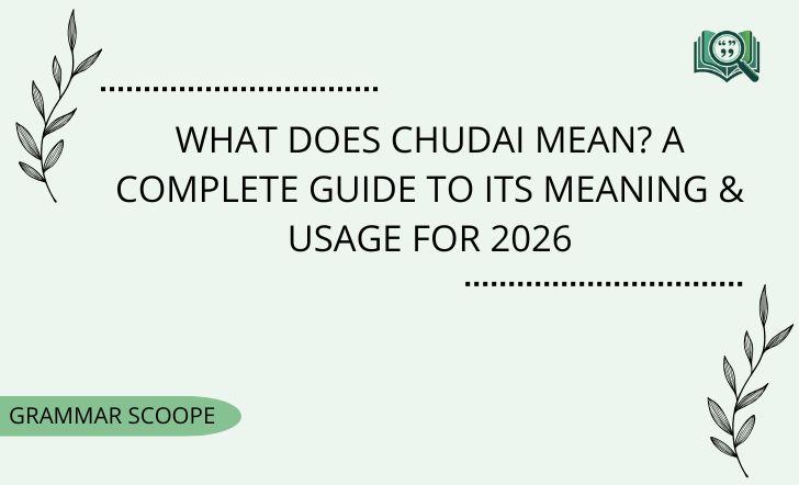 What Does Chudai Mean? A Complete Guide To Its Meaning & Usage For 2026